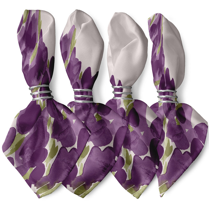 Ensemble de serviettes en coton 4 pièces Tulip Blossom Garden