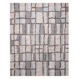 Rug & Kilim’S Scandinavian Geometric Gray And Blue Wool Rug