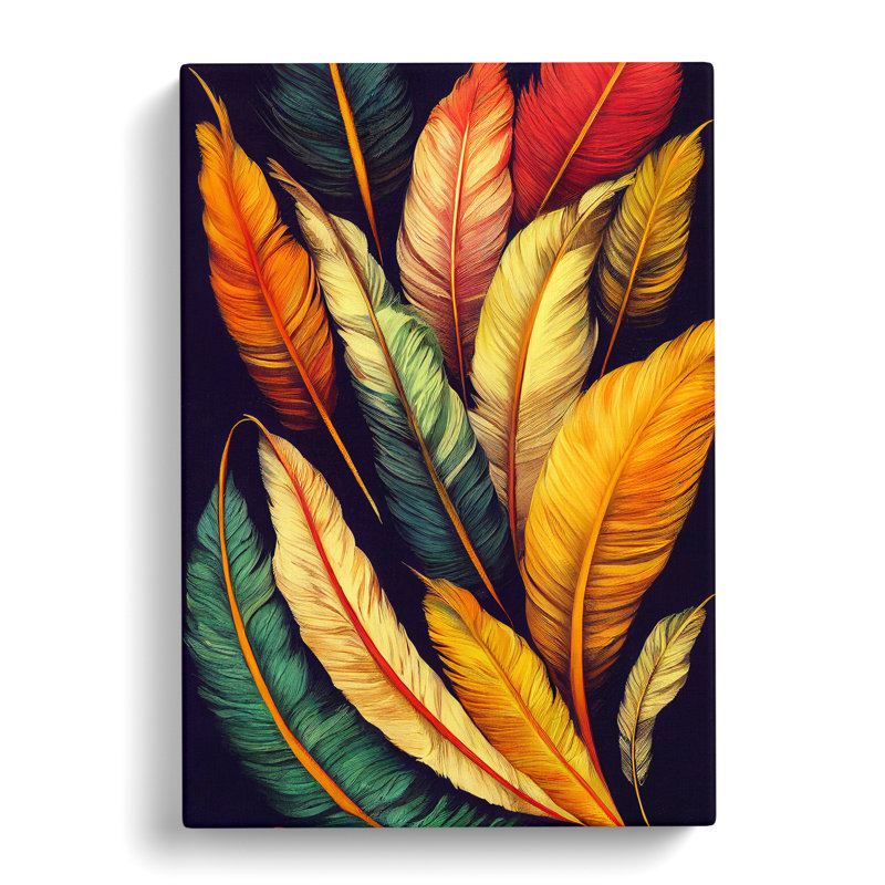 Plentiful Feathers - Wrapped Canvas Print, 50cm H x 35cm W x 3cm D