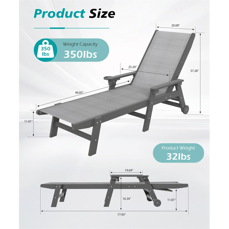 Lounge Chair Outdoor, Gray