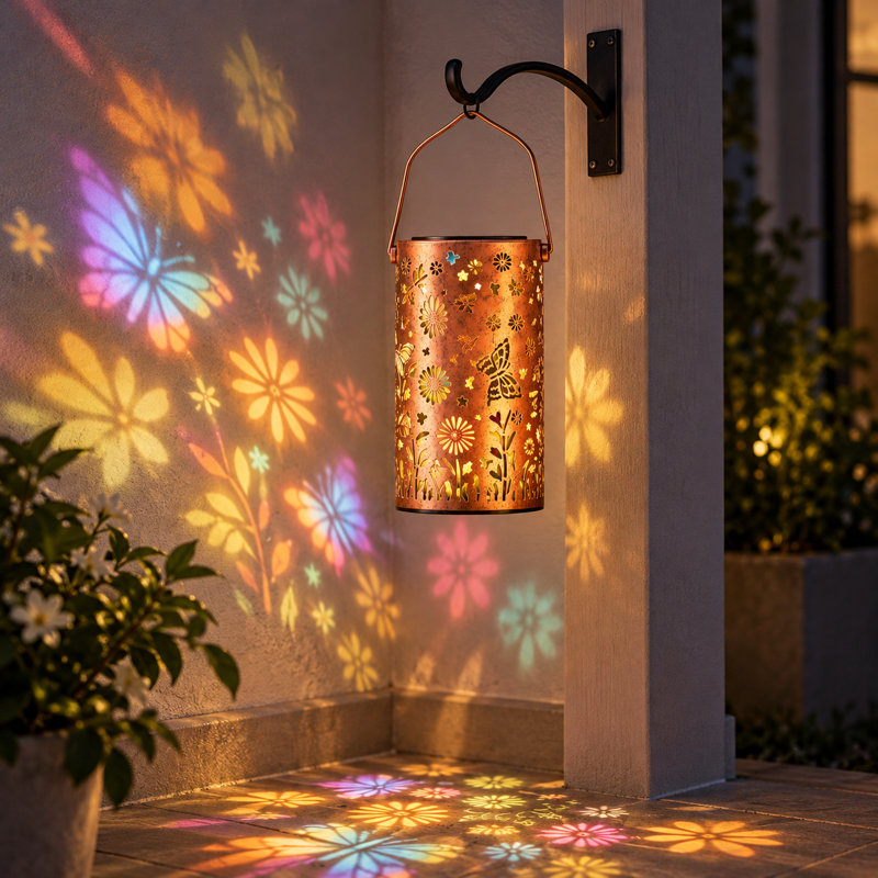 Lanternes solaires suspendues en forme de papillon coloré à DEL, décor extérieur pour jardin, terrasse, porche ou cour.