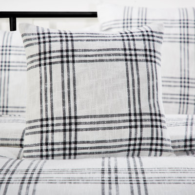  Cotton Plaid Throw Pillow
