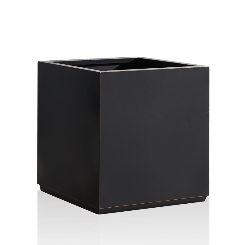 Metal Planter Box, Black, 20" H x 17" W x 17" D