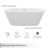 63" x 29.5" Freestanding Soaking Acrylic Bathtub with Drain and Overflow