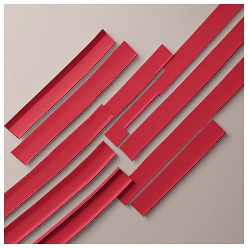 Couvertures à lignes géométriques rouges, L 60 po x H 80 po