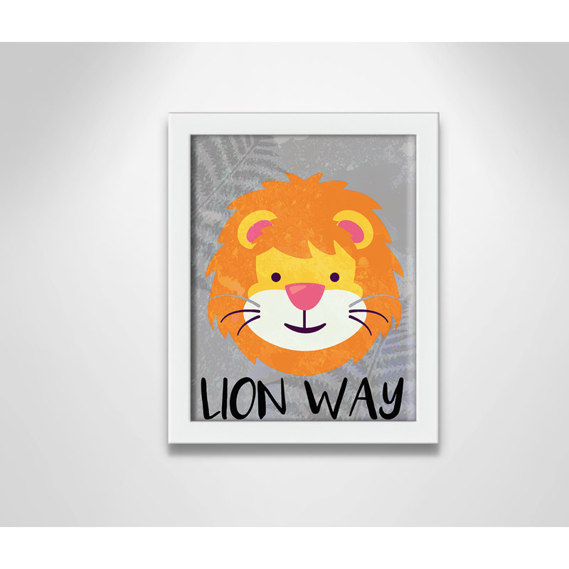 Impression sur papier Lion Way, H 34,5 po x l 24 po x P 1,18 po, Encadré de boîte blanc