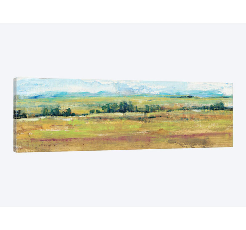 « distante treeline panel ii », reproduction sur toile, H 16 po x l 48 po x P 1,5 po, Toile tendue