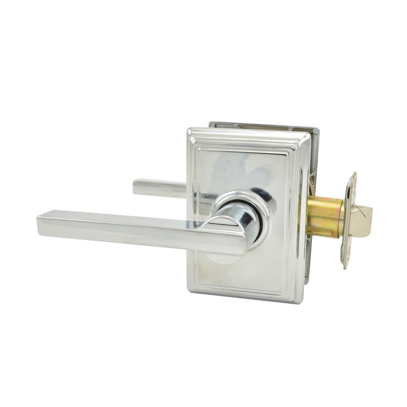 Latitude Lever with Addison Trim Passage (Hall & Closet) Lock, Bright Chrome
