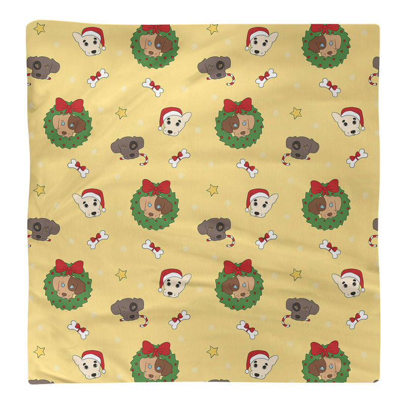 No Pattern Square Napkin, 22" x 22", Yellow/Green/Red, Cotton