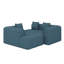 Canapé modulaire de 101,2 po, canapé modulaire entièrement comprimé, canapé à combinaison libre avec siège profond et deux poches latérales-435751347