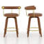 Tabourets de bar pivotants en similicuir (ensemble de 2)-315472556