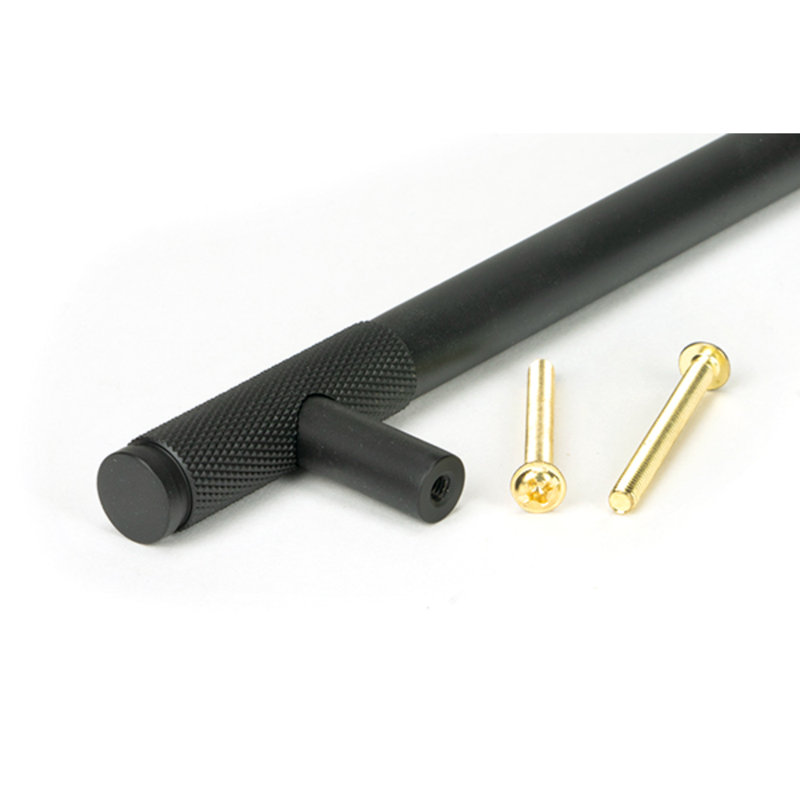 Polished Nickel Half Brompton Pull Handle - Large, 9.6 cm, Matt Black