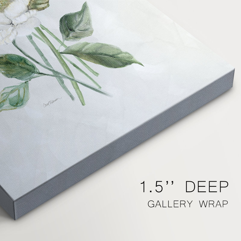 White Farmhouse Botanical II - Cavas enveloppés de galerie, H 48 po x l 32 po