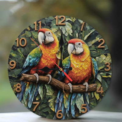 Horloge aras sur la jungle