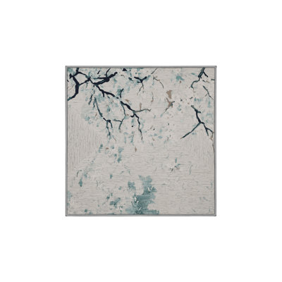 Machine Washable Grey Area Rug