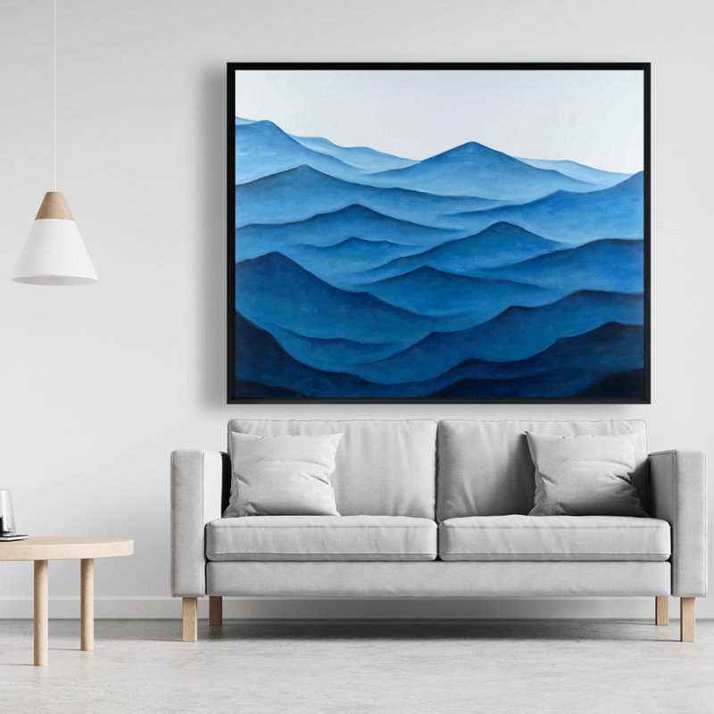 " Dark Calm Ocean Waves ", 48" H x 60" W