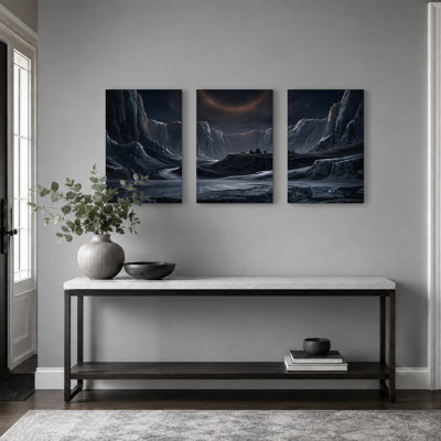 "Alien", ensemble de 3 toiles d'art