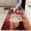 Tapis de cuisine abstraits roses et mauves, 2 tapis de décoration artistique pour la cuisine et la chambre à coucher