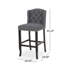 Tabouret de comptoir contemporain capitonné à oreilles en tissu, ensemble de 2-738570549-738570697