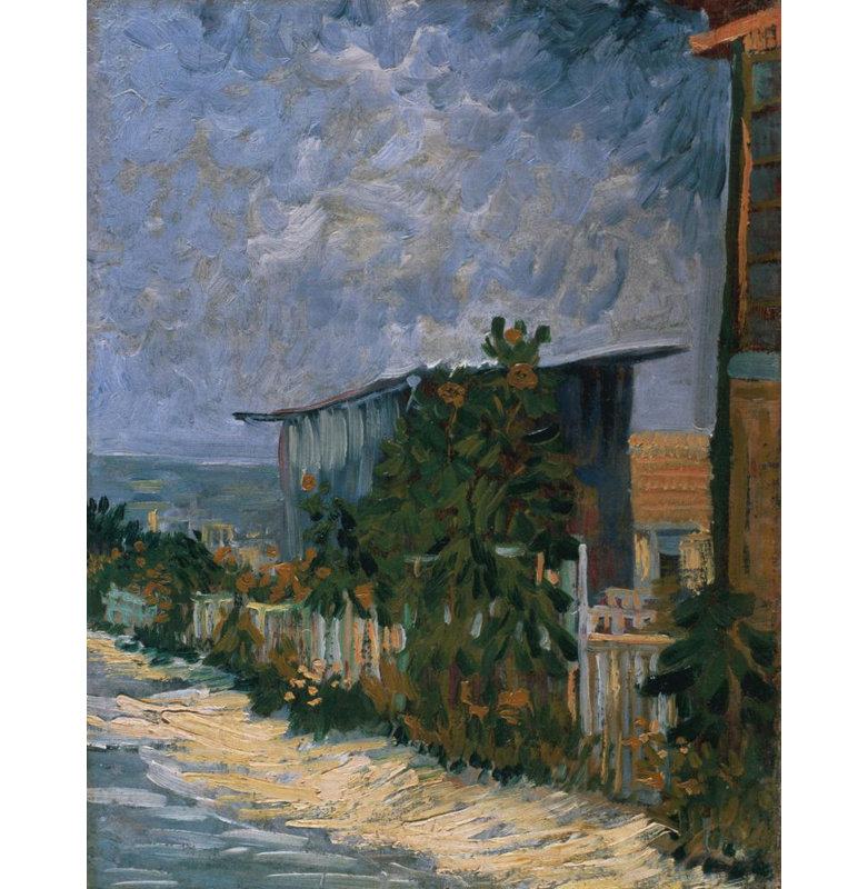 "Shelter on Montmartre" par Vincent Van Gogh - Toile tendue avec châssis, H 24 po x l 17 po