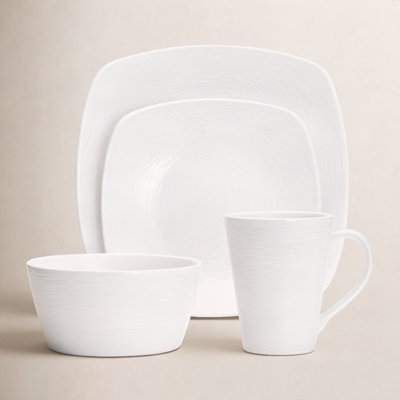 Noritake Colorscapes Swirl 4-Piece Square Place Setting, Service for 1