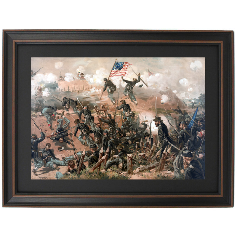Siège de Vicksburg - Assault on Fort Hill par Thure de Thulstrup sur papier Illustration, Sans cadre