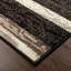 Tapis chocolat tissé à la machine 7 pi x 9 pi résistant aux taches