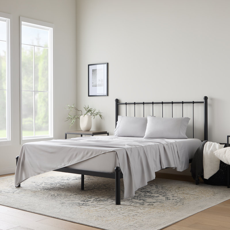 Weekender 90Gsm Bamboo Sheet Set, King Sheet Set, Charcoal Arc
