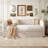 Twin Size Velvet Upholstered Daybed with Pop-Up Trundle and Storage, Beige, Space-Saving Guest Bed