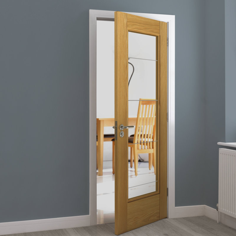 Tigris Internal Door Prefinished, 198.1cm H x 83.8cm W x 3.5cm D