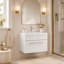 Ensemble de meuble-lavabo simple sur pied 24 po avec lavabo Modern Green