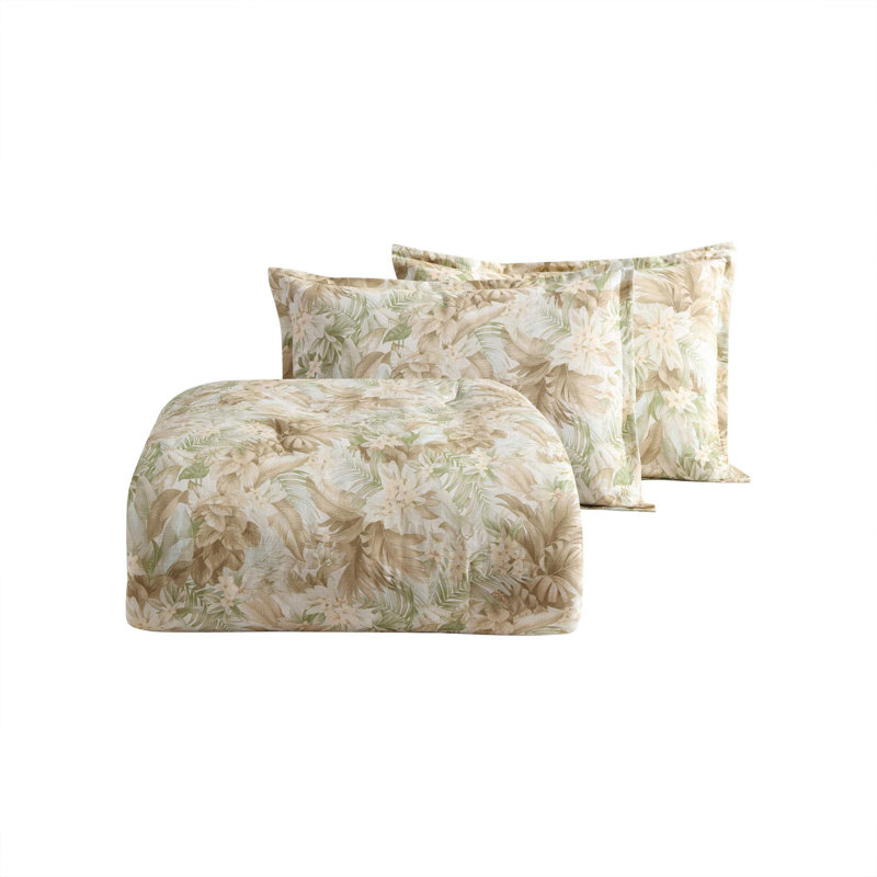 Tommy Bahama Palm Paradise Cotton Green Comforter Set, Queen Comforter