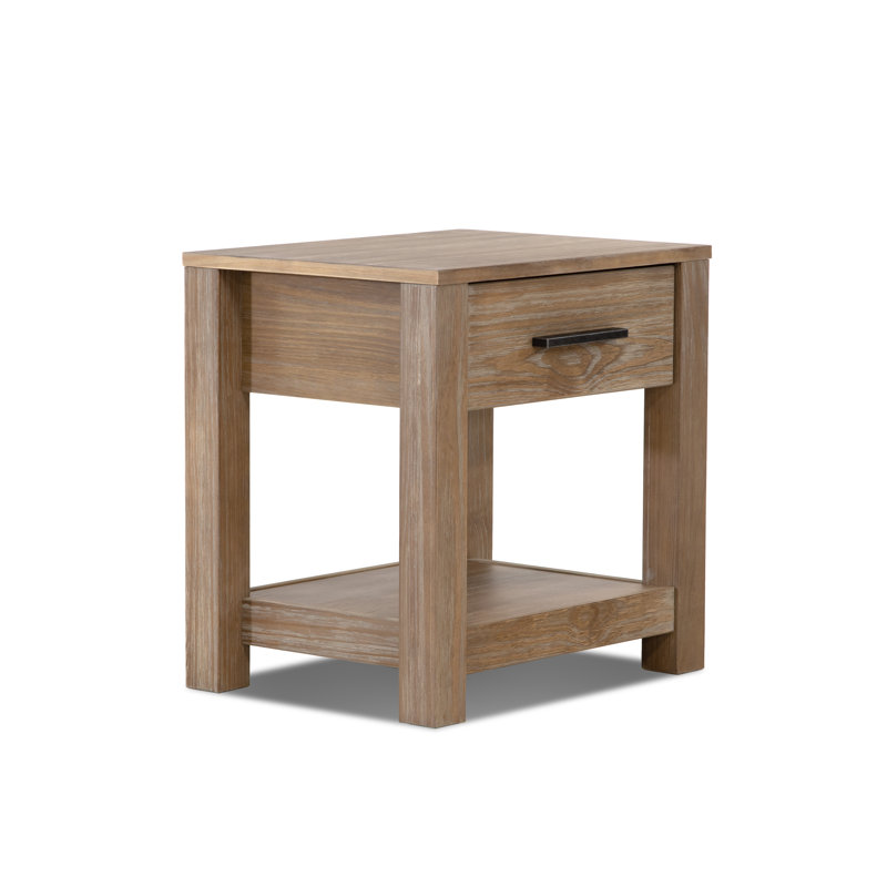 Loft 22.5'' W Solid Wood Nightstand, Weathered Pine