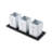 3 Piece Flatware Caddy Set with Wood Tray