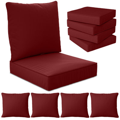 24" X 24" X 6" Outdoor Deep Seat Cushions Set - 4