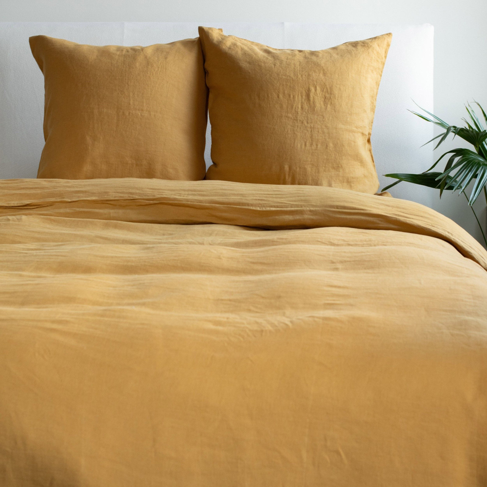 100% French Linen Duvet Cover, Honey, Twin Duvet Cover