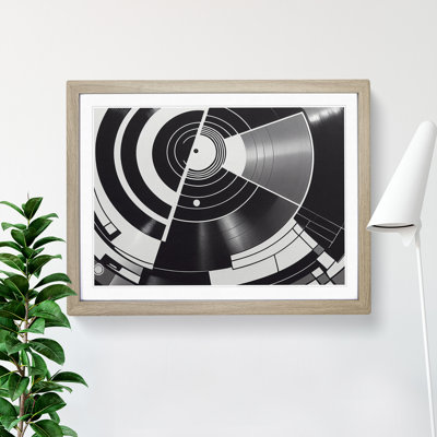 Abstract Vinyl Record - Framed Print