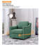 Fauteuil d'appoint pivotant à 360 ° avec accoudoirs fonctionnels en lin-445664391