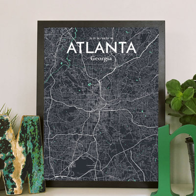 Atlanta City Map - No Frame Print