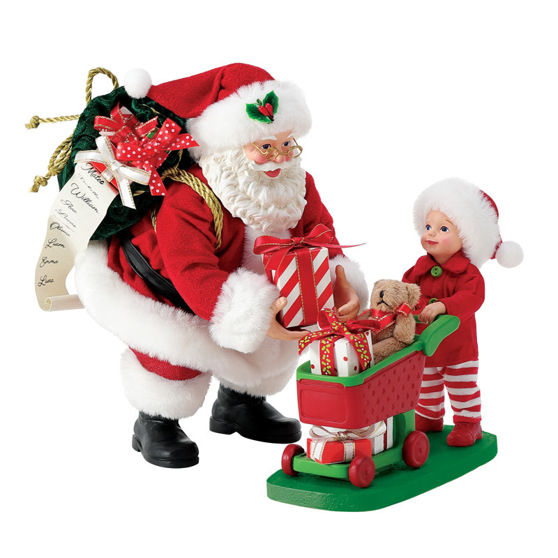 Ensemble de 2 figurines de père Noël et de père Noël possible