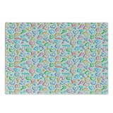 Ambesonne Alphabet Tempered Glass Cutting Board Coloured Letters Multicolor