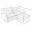 Canapé en tissu d'ameublement avec repose-pieds Chenille-444710425-450765816