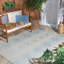 Tapis intérieur / extérieur crème / turquoise Danya-1834944003