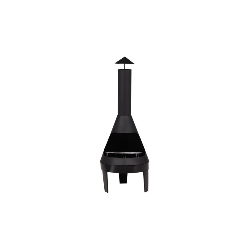 Azgan Round Steel Wood Burning Smokeless Chimnea