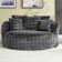 Fuzzy Accent Chair With 5 Pillows