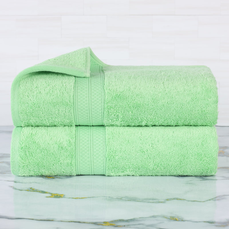 Serviettes de bain Nolhan, Vert printemps