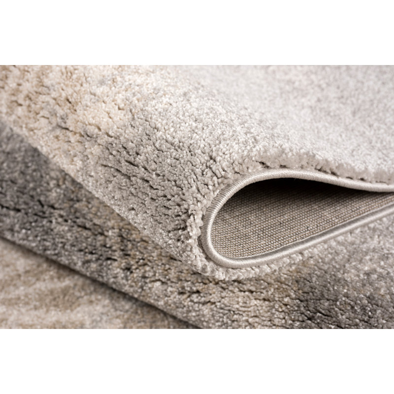 Tapis intérieur / extérieur gris / brun à motif de treillis gris / brun 4 pi x 6 pi (3 pi 9 po x 5 pi 6 po) Layla Branch