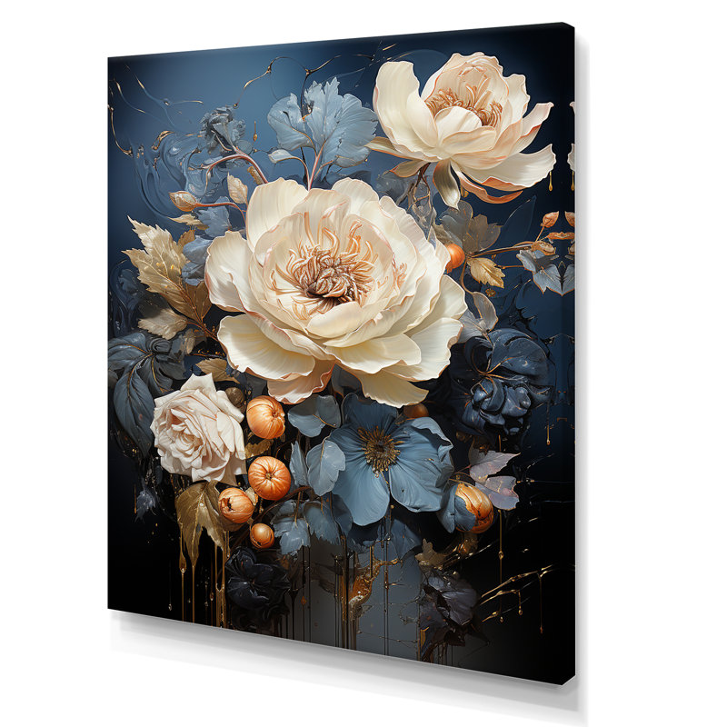Harmonie mystique lotus II sur toile, Toile tendue, H 32 po x l 16 po x P 1 po