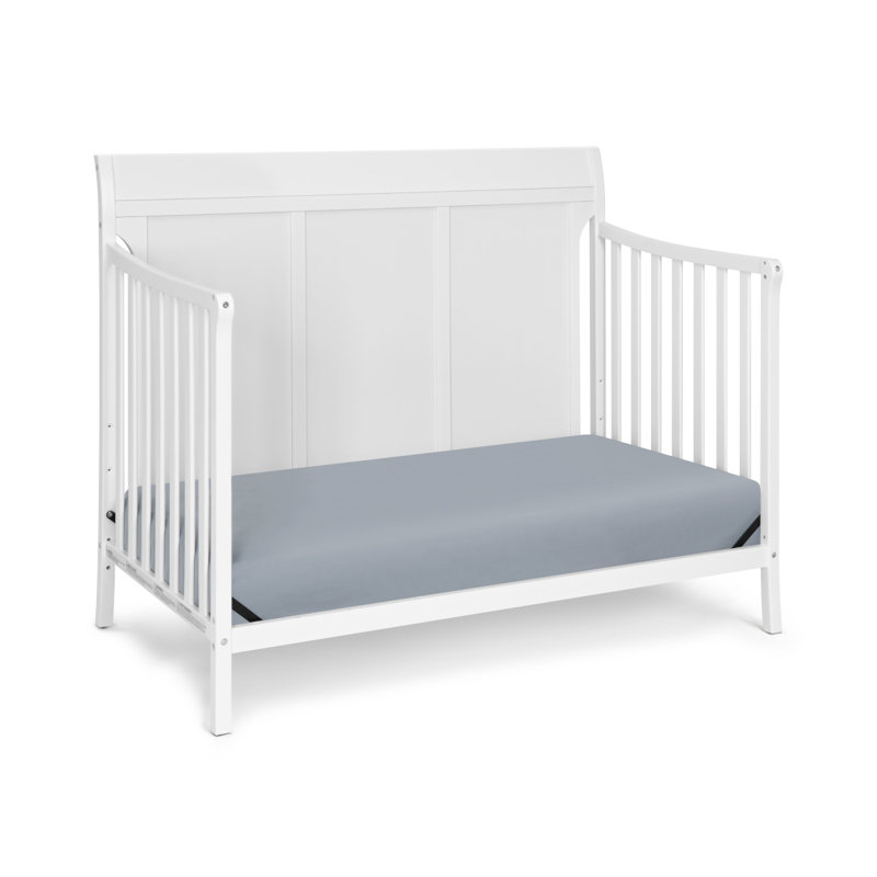 Lit de bébé convertible 4 en 1 Shailee - blanc, White