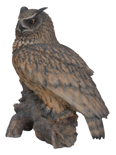 Statue eagle hibou on souches